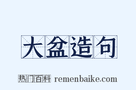 大盆造句是什么意思的图片